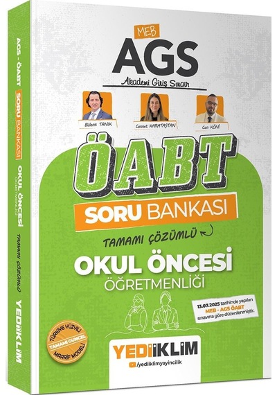 Yediiklim 2026 Meb Ags Öabt Okul Öncesi Öğretmenliği Tamamı Çözümlü Soru Bankası