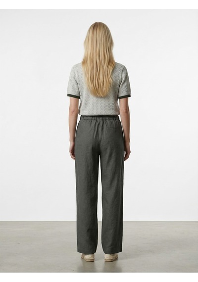 Xint Haki %100 Keten Oversize Pantolon 201317