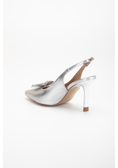 Dilimler Ayakkabı Kadın Abiye Stiletto Gümüş Rugan Metal Çiçek Aksesuarlı Galvaniz Ökçe Kaplamalı-3672 Gümüş Dilimler Ayakkabı Kadın Abiye Stiletto Gümüş Rugan Metal Çiçek Aksesuarlı Galvaniz Ökçe Kaplamalı-3672 Gümüş
