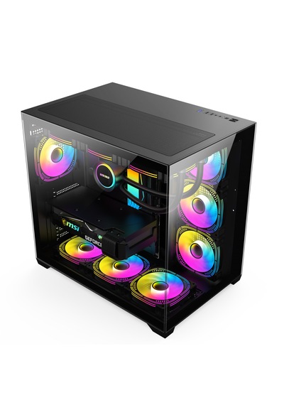 Raynox Aqua Black Pc Kasa Case+fc+7 Fan X360 Uyumlu Powersız