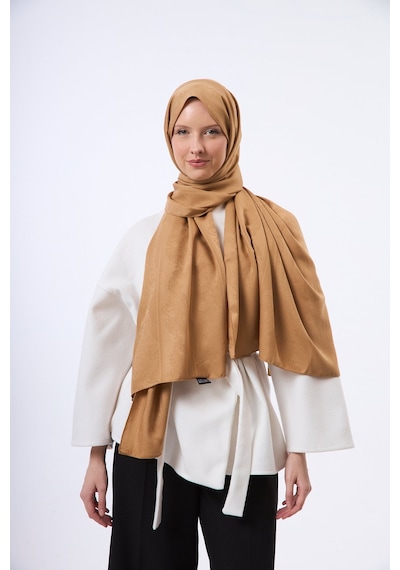 Mirsoy Scarf Zerafet Desen Şal Krem