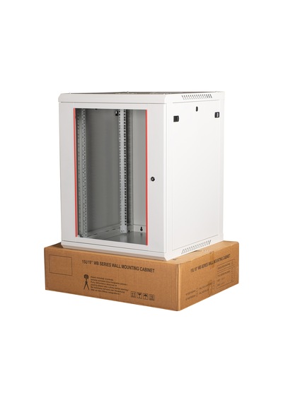 Lande - 15u 19" Duvar Tipi Rack Kabinet Genişlik: 600 Mm Derinlik: 600 Mm Açık Gri Demonte
