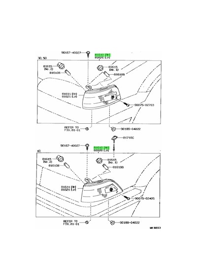 Sınyal Lambası Sag Japon Corolla E9 1.3:1.6 88-92 Oem No: 81610-12390