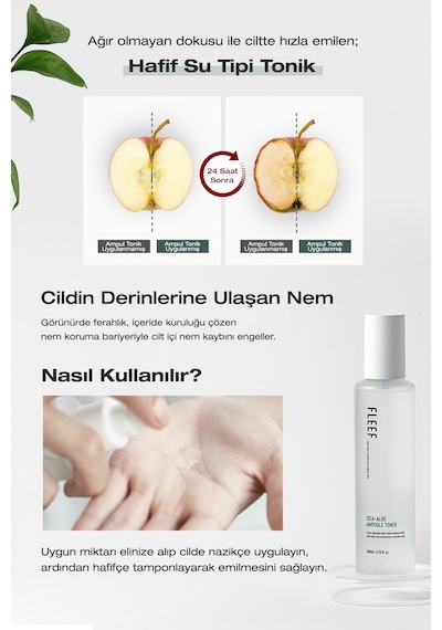 Hassas Ciltlere Nem Ve Nazik Bakım Sunan Tonik Dashu Fleef Cica-aloe Ampoule Toner