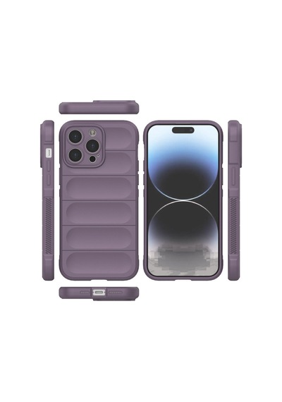 iPhone Uyumlu 15 Pro Kılıf Optimum Silikon - Mor Çok Renkli
