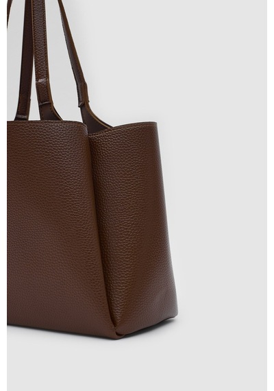 Shule Bags Maksi Tote Çanta Taba