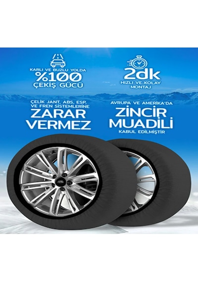 255/50/17 X Large Size 70 Matte Oto Kar Çorabı Gri Extra Pro 2555017