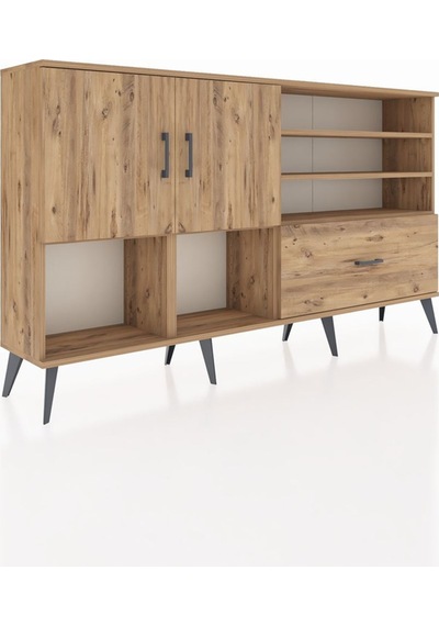 Arges Konsol 7 Raflı Tek Çekmeceli 2 Kapaklı 176x30x99 Çam-çam Atlas Çam - Atlas Çam Arges Konsol 7 Raflı Tek Çekmeceli 2 Kapaklı 176x30x99 Çam-çam Atlas Çam - Atlas Çam