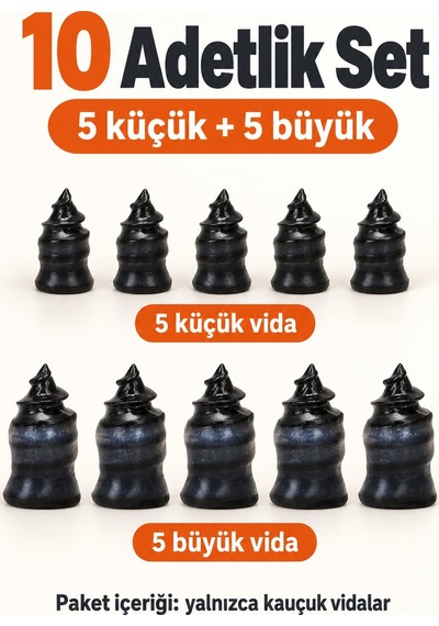 Lastik Tamir Vidası Dubleks Oto Tamir Seti Kiti 10 Adet Kauçuk Vida