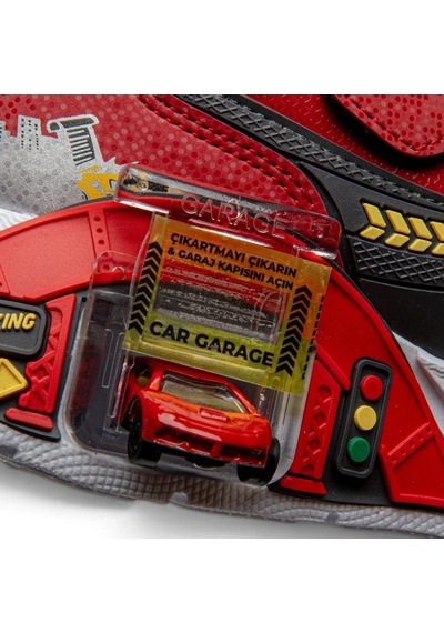Tuğba Ortopedi 065 Erkek Çocuk Car Garage Sneaker Kırmızı
