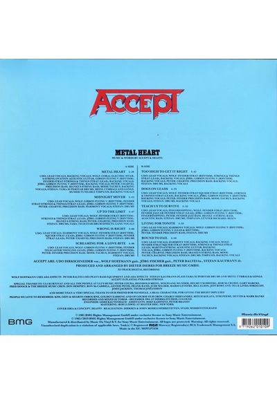 Accept - Metal Heart - Plak