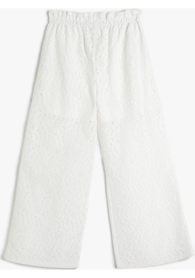 Koton Bol Paça Pantolon Yarım Astarlı Beli Lastikli Dantelli Beyaz Desenli 3skg40013aw 3SKG40013AW0D0 Beyaz Koton Bol Paça Pantolon Yarım Astarlı Beli Lastikli Dantelli Beyaz Desenli 3skg40013aw 3SKG40013AW0D0 Beyaz