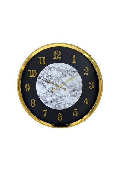 Gold Mermer Desenli Modern 52 X 52 Cm Duvar Saati Diğer