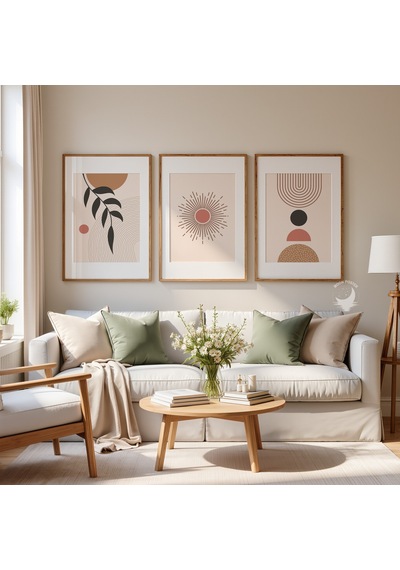 3'lü Modern Boho Poster Seti