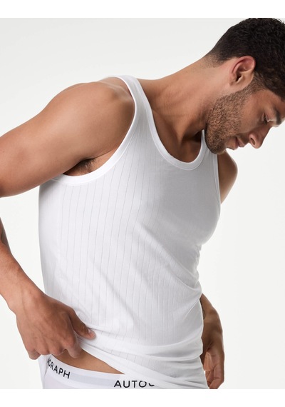 Marks & Spencer 2'li Supima Atlet Seti T14001683a Beyaz