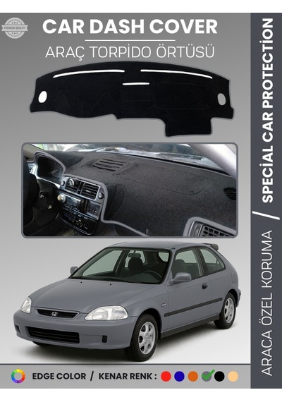 Honda Civic Ej-ek-em 1995-2000 Torpido Örtüsü Göğüs Koruma Tam Uyum Uv Koruma Kaymaz - 604 Stiloto