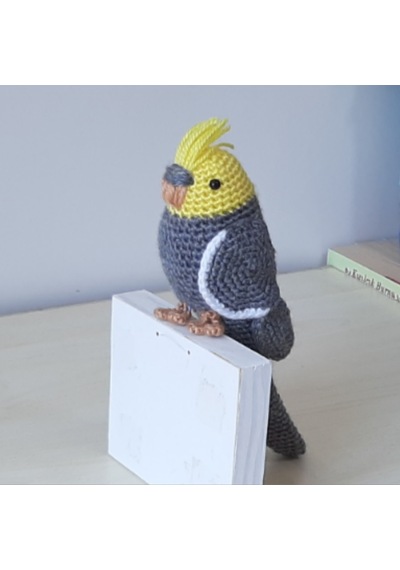 Amigurumi Kuş Muhabbet Kuşu Gri