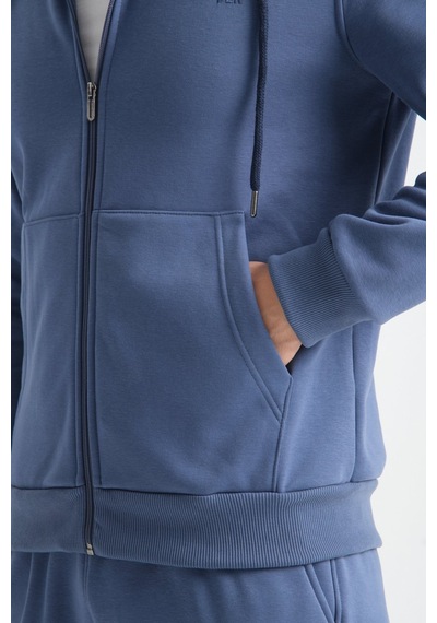 Shooter Sportswear Shooter Erkek Kışlık Eşofman Takımı Thermosoft Teknolojisi İçi Kuzu Görünümlü Regular Kalıp Minimal Logo Kapüşonlu İndigo