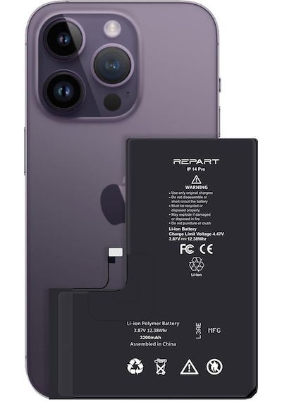 İphone 14 Pro Uyumlu Güçlendirilmiş Yüksek Kapasite Batarya - 3400 Mah