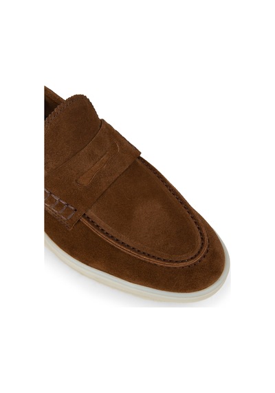 Deery Erkek Hakiki Süet Taba Renkli Loafer Ayakkabı - 02028mtbac01 Taba