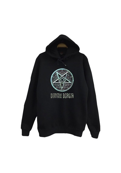 Dimmu Borgir Baskılı Kapüşonlu Sweatshirt Siyah