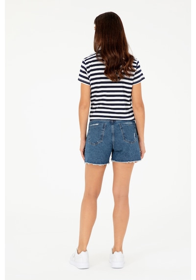 U.s. Polo Assn. Kadın Mavi Şort Jean 50283841-dn0022 Mavi