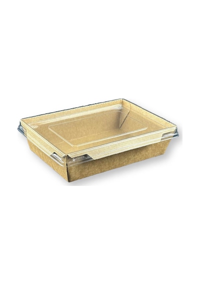 Kapaklı Kraft Yemek Kabı Lunch Box 750ml 400 Adet