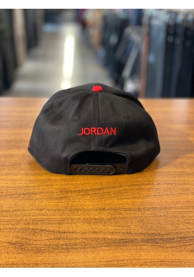 Air Jordan Siyah Kırmızı Hiphop Snapback Rapper Basket Cap Şapka