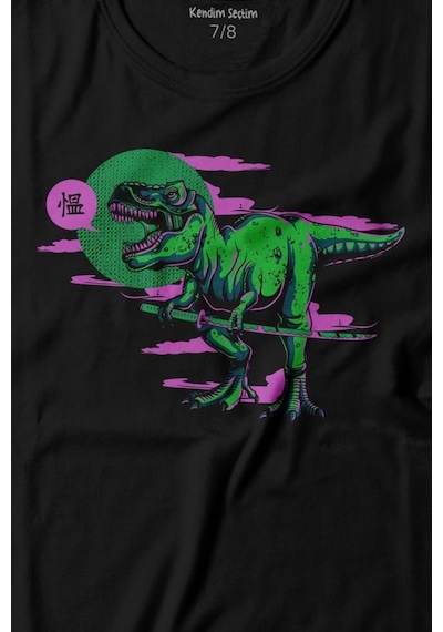 Kendim Seçtim Dinazor Dinosaurs T-rex Streetwear Sokak Urban Baskılı Tişört Çocuk T-shirt 001