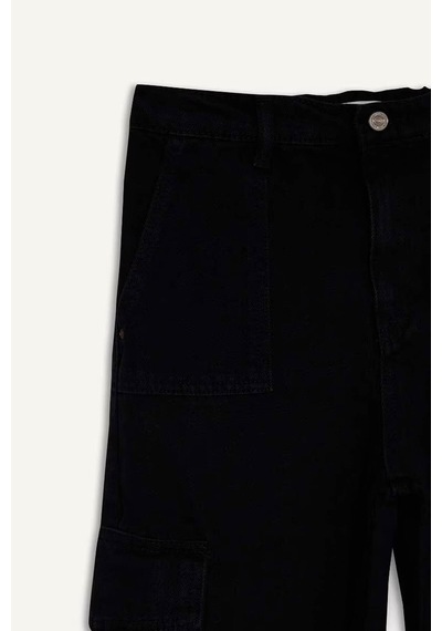 Defacto Wide Leg Kargo Geniş Paça Antrasit Kız Çocuk Jean Pantolon E5880a8/nm36 Antrasit
