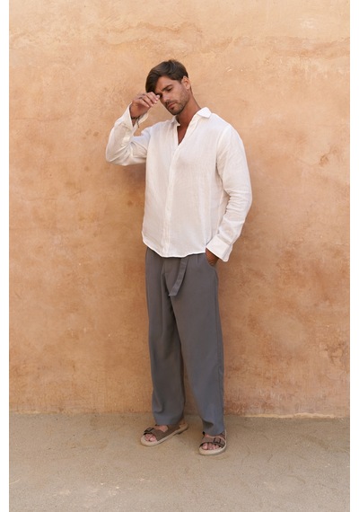 Mai Studios Co. Mai Collection Lorenza Kemer Detay Antrasit Erkek Pantolon Antrasit