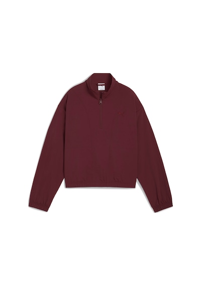 Puma Her Woven Half-zip Crew Kadın Yetişkin Sweatshirt Bordo