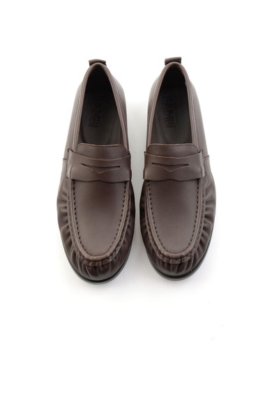 Kahve Hakiki Deri Erkek Loafer Ayakkabı E01597002503