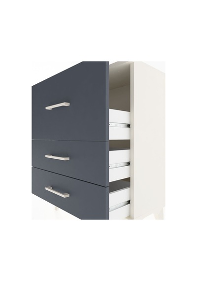 Arges Komodin Tek Raflı 2 Çekmeceli 60x30x80 Aytaşı-antrasit Aytaşı