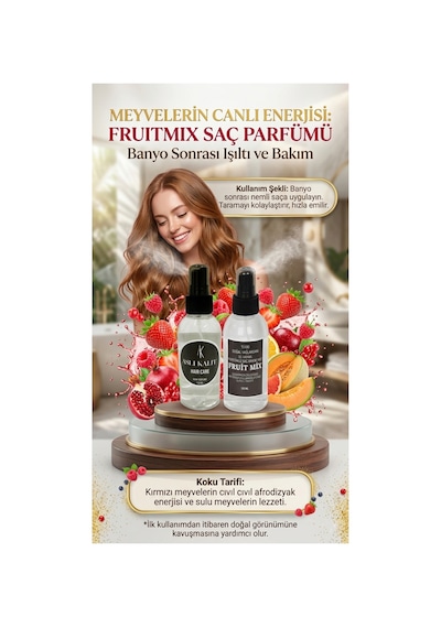 Fruitmix Parfümlü Saç Bakım Yağı Doğal Yağlardan Hair Care Saç Parfümü 150ml