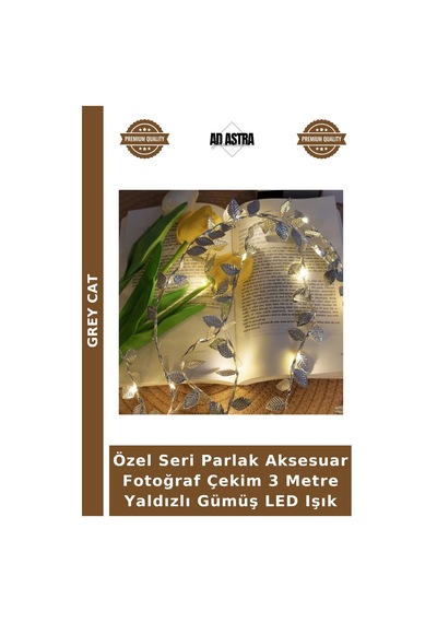 Özel Seri Parlak Aksesuar Fotoğraf Çekim 3 Metre Yaldızlı Gümüş Led Işık Çok Renkli