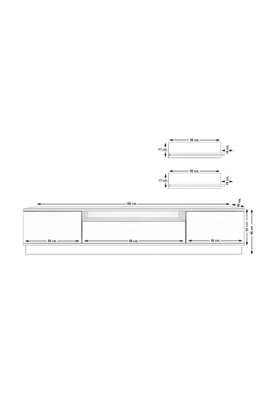 Decoraktiv Trendstyle 4s Mdf Tv Ünitesi Tv Sehpası Ceviz - Antrasit