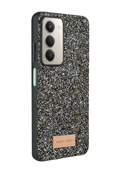 Onegif Xiaomi Redmi 15 4g Bright Simli Kapak - Gold 0.2M-Çok Renkli