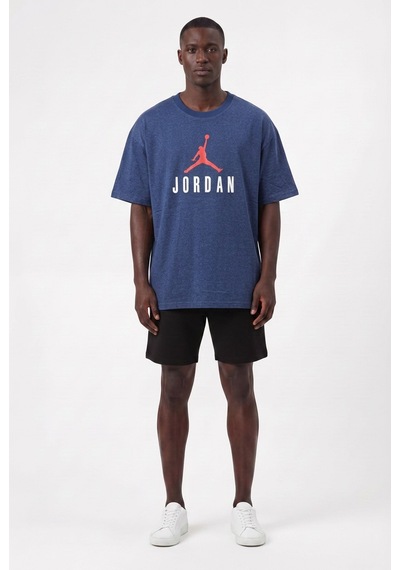 Lixa Günlük Spor Tişört Air Jordan Alt Yazılı Lacivert Oversize 142557 SİYAH