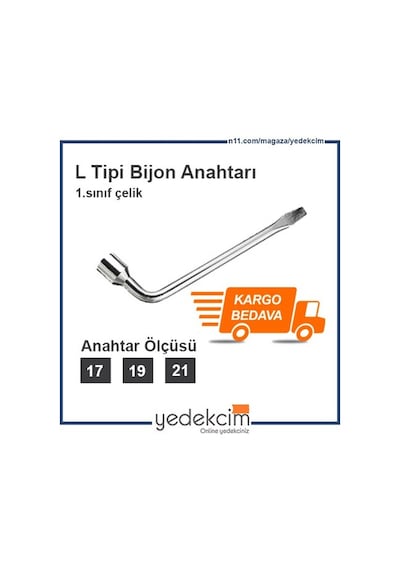 L Tip Pipo Bijon Anahtarı 17-19-21 1. Sınıf Çelik (544583448)