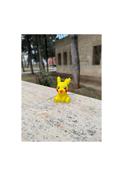 Pikaçu El İşciliği İle Boyanmış Pikachu 10cm Yüksekliği Olan Şık Dekoratif Ürün