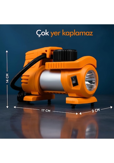 Araç Çakmak Girişli Dijital Hava Kompresörü Lastik Şişirme Pompası 12v Taşınabilir Oto Kokusu