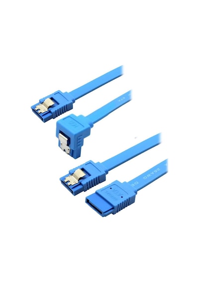 Koodmax Sata 3.0 Data Kablosu Mavi - Sata 3.0 L Tipi Veri Kablo - 2 Adet - 41.5 Cm