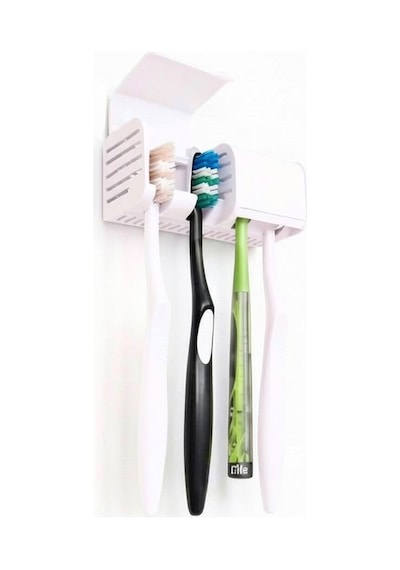 Beyaz Kendinden Yapışkanlı Hijyenik Diş Fırçası Asacağı Askılığı Askılık Diş Fırçalık Banyo Organizer