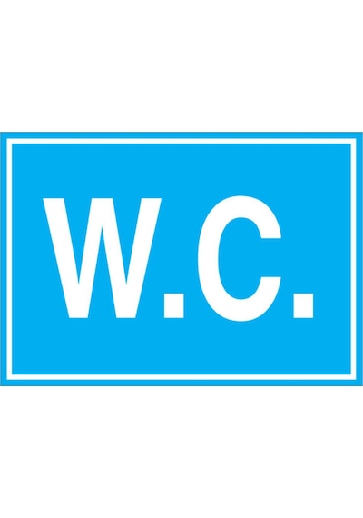 W.c. Uyarı Tabelası - 50x70 Foreks - Wt6