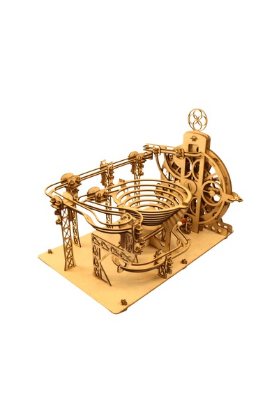 Marble Run Misket Oyunu Ahşap Maket 263 Parça Ahşap 3d Puzzle Marble Run Mekanik Maket Seti - 3d Ahşap Bilye Yolu Maketi