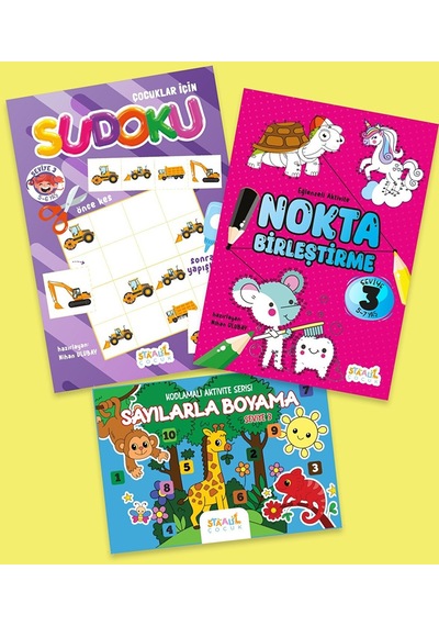 Eğlenceli Aktivite Seti - 3 3 Kitap