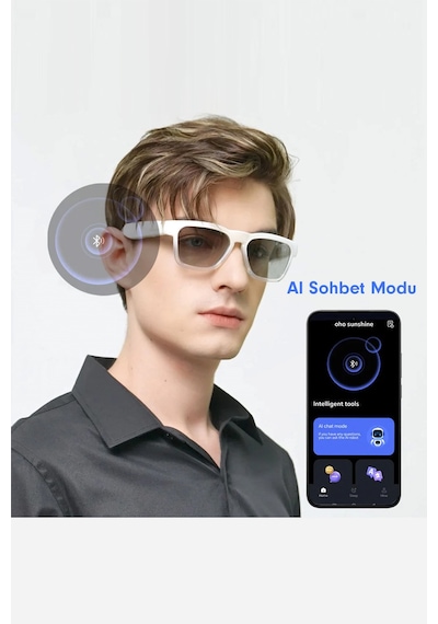 Al99 5.2 Wireless Mavi Işık Koruma & 164 Dilde Anlık Çeviri, Yapay Zeka Destekli Akıllı Smart Gözlük