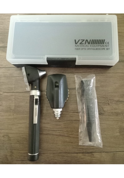 Vzn Otoskop Oftalmaskop Set Led Ampullü