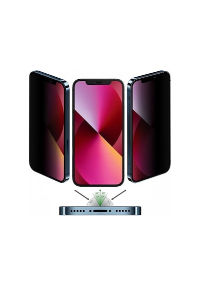 Vendas Apple Uyumlu iPhone 14 Pro Max Uygulama Mekanizmalı Privacy Gizleyen Hayalet Vista Cam Ekran Koruyucu